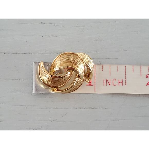 Vintage Givenchy Designer Swirl Stud Earrings - Picture 4 of 4